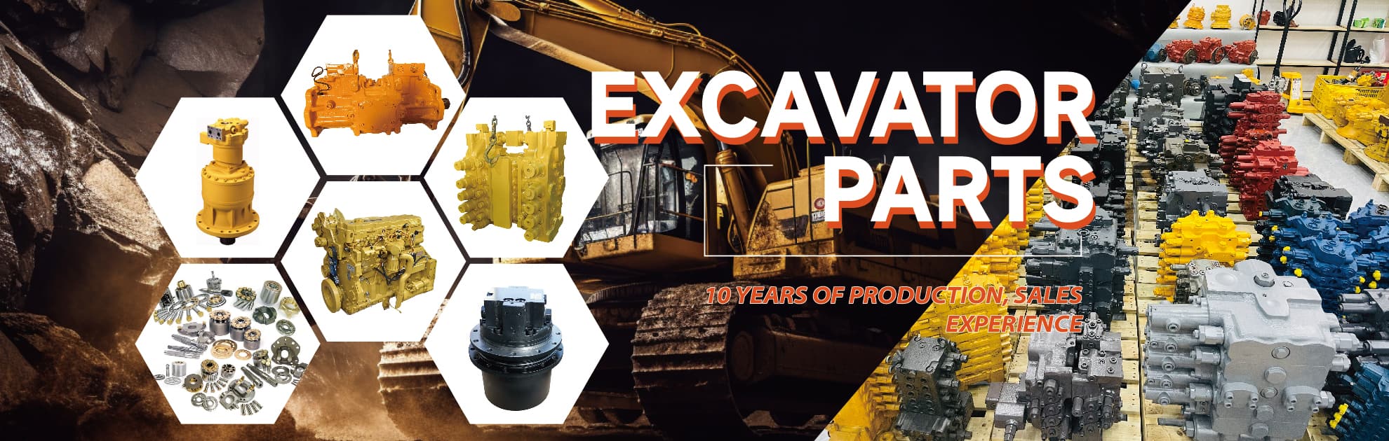 Spare Parts for Komatsu, Caterpillar, Hitachi, Volvo Excavators